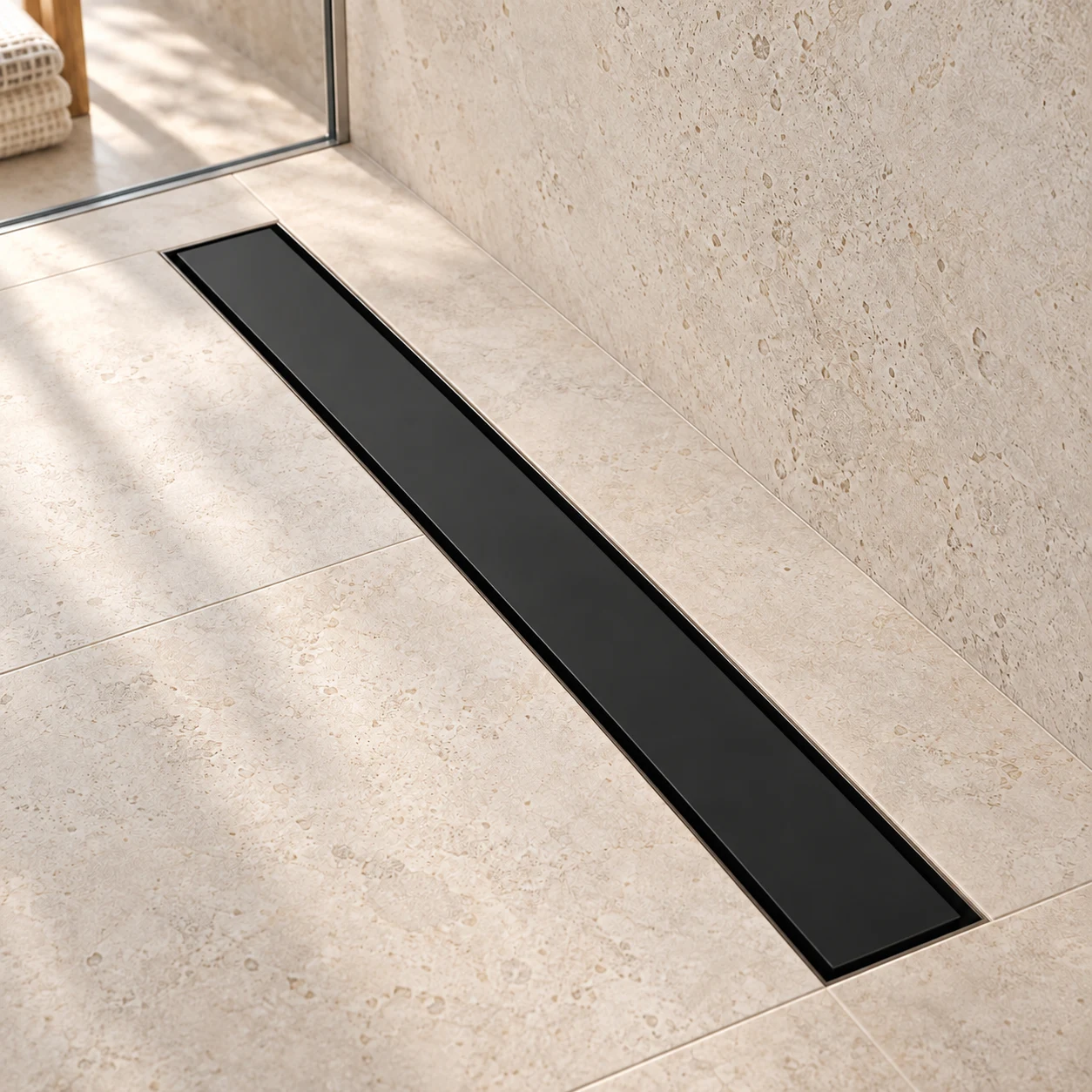 Black Linear Shower Drain