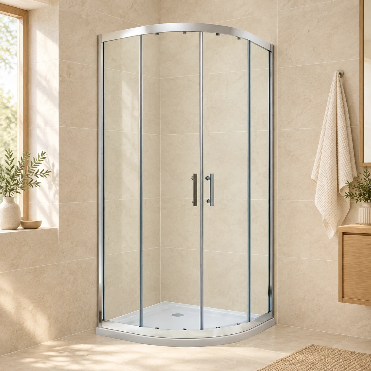 Gulietta Chrome Quadrant Shower Enclosure