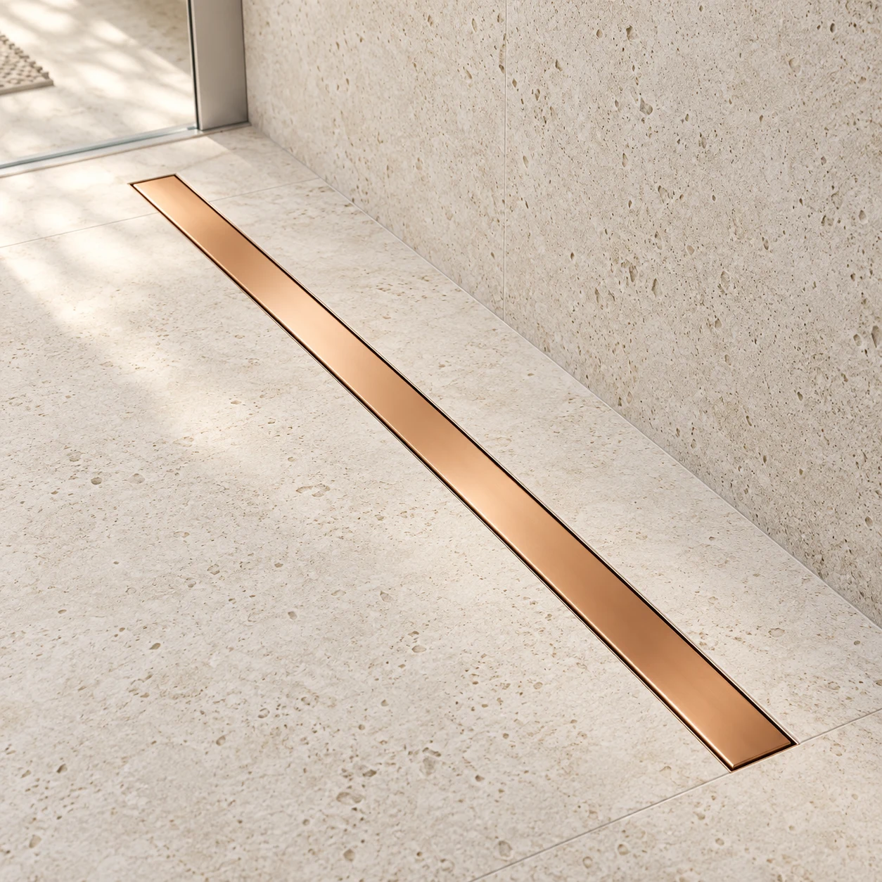Gulietta Slim Low Rimless Linear Shower Drain – 2-in-1 Metal & Tile Insert